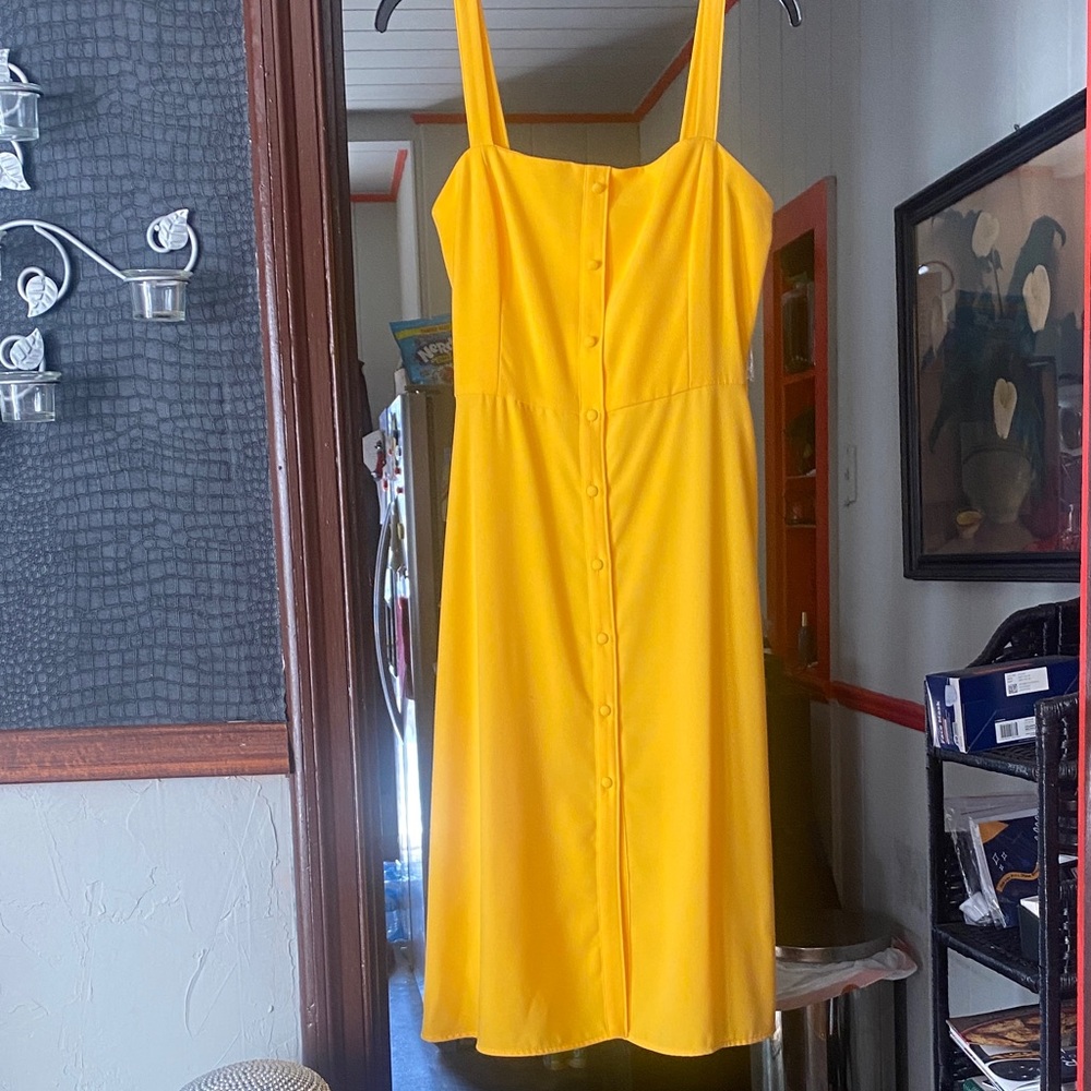 Gianni Bini Yellow Midi Dress